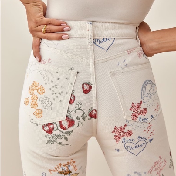 The Reformation Cynthia Doodle High Rise Jeans - Picture 2 of 7
